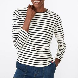 Kyle The Modern Long Tee Shirt Cream/Navy Size Medium